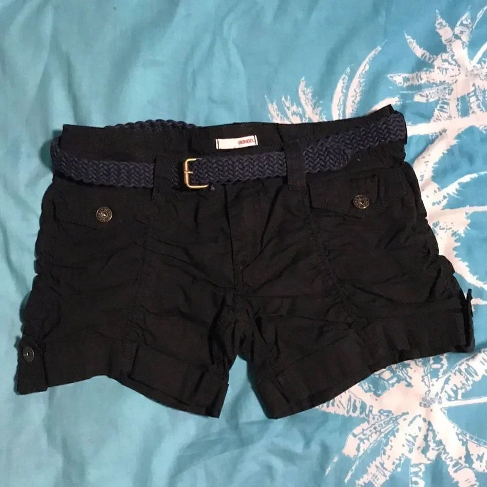🔹Black Shorts w/Navy Belt Junior’s Size 5